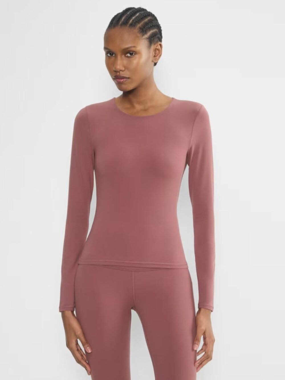 NWT Aritzia GOLDEN BUTTER Essential Long Sleeve Opera Rose M